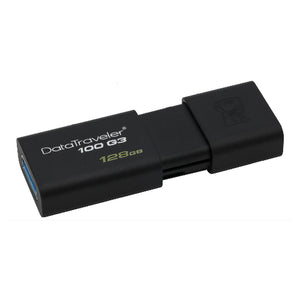 Kingston DT100G3/128GB 128GB USB3.0 100MB/s Read Flash Drive Memory Stick Thumb Key DataTraveler Retail Pack 5yrs warranty ~DT100G3/128GBFR