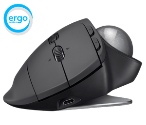 Logitech MX ERGO Mouse - Bluetooth/Radio Frequency - USB